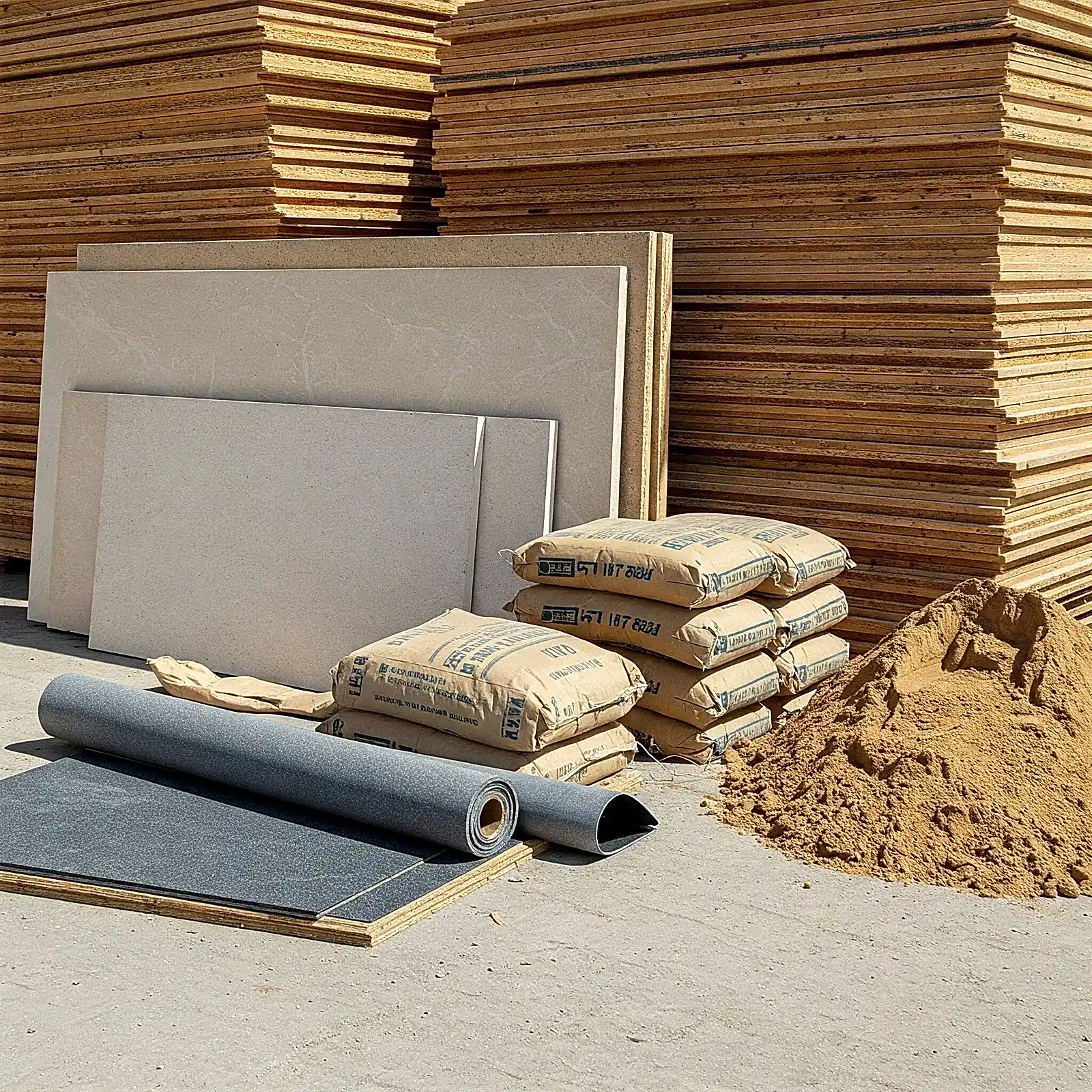 Deppo yapı -Kum çimento alçı alçıpan karışık inşaat malzemeleri